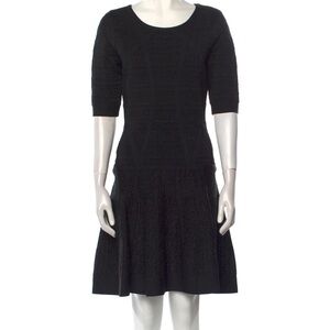 Hervé Léger Black Textured Bandage Dress